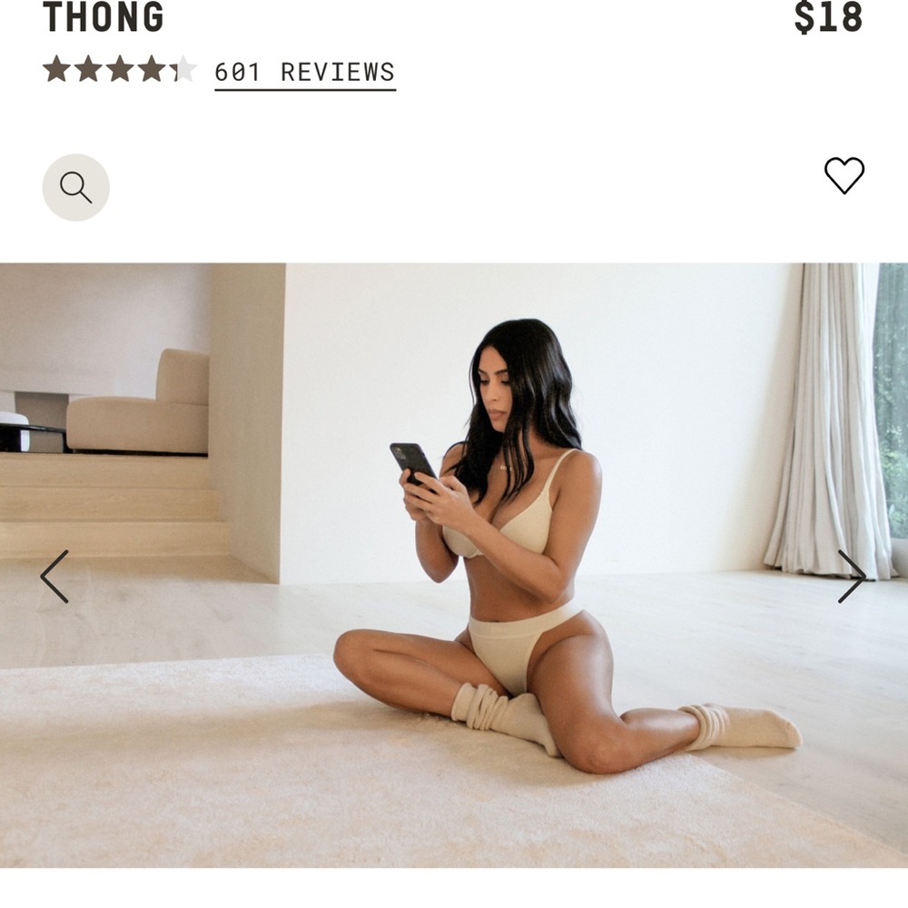 SKIMS Cream High-Leg Panties